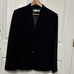 TAHARI ASL Black 2 button blazer size 16 lightly padded shoulders